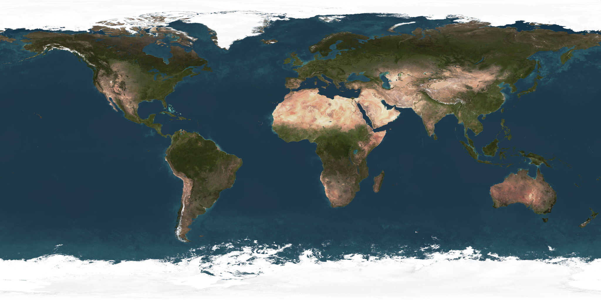 equirectangular world map